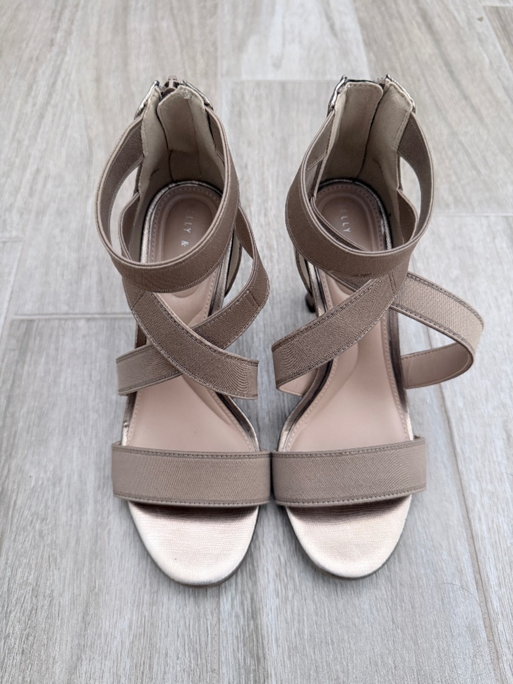 KELLY & KATIE - Open Toe Strappy Heels, size 7.5